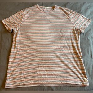 Marine Layer Mens XL Signature Jacquard Crew Neck Striped Tee Shirt